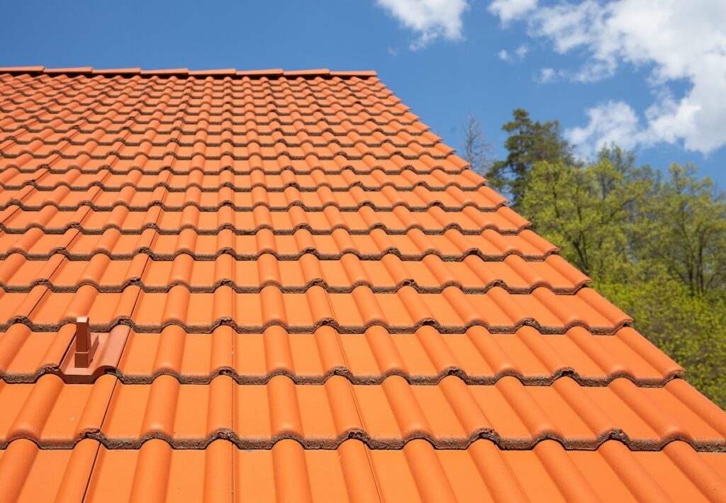 modern tiled roof for a country house